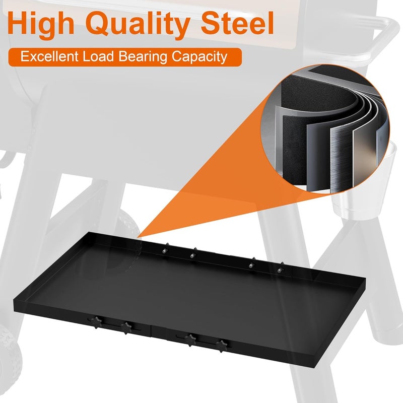 DELSbbq Adjustable Grill Storage Shelf for Traeger Pro 22 and 575 Series Pellet grills, Bottom Shelf Grill Accessories for Traeger Pellet Grills - Image 3